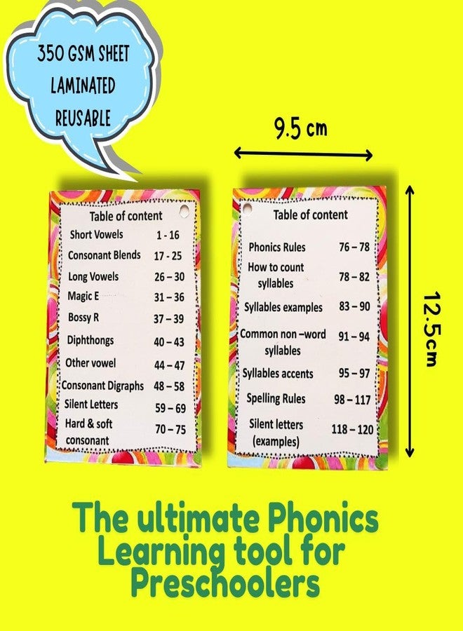 EDUSTAR 120 Phonics Flashcards | Master Phonics, Blends & Sight Words | Early Reading & Spelling Kit for Kids 3+ Years| Fun & Interactive Learning for Stronger Literacy Skills - Image 3